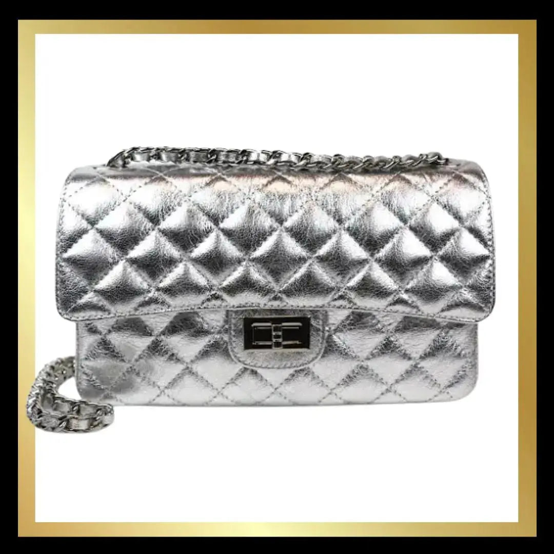 Large Quilted Italian Leather Handbag - The Style Closet