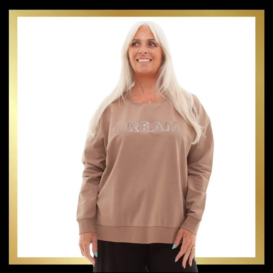 DREAM Sequin Zip Sided Sweatshirt The Style Closet
