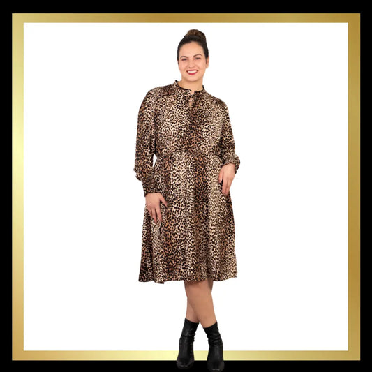 Short Skater Style Leopard Print Dress The Style Closet