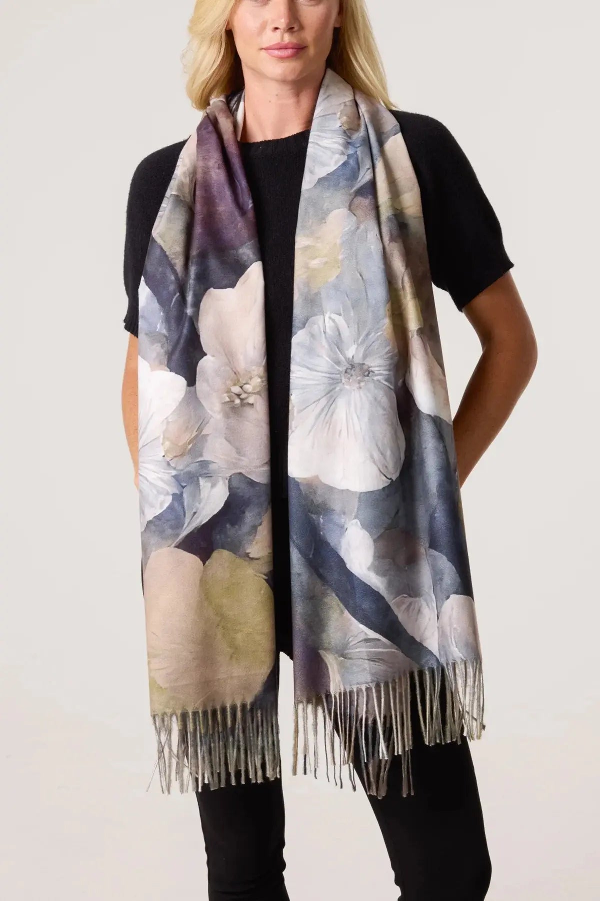 Watercolour Floral Scarf 2 The Style Closet