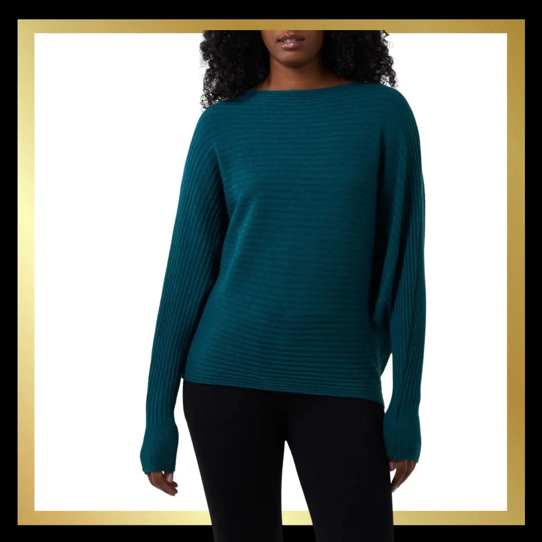 Ribbed Batwing Jumper The Style Closet