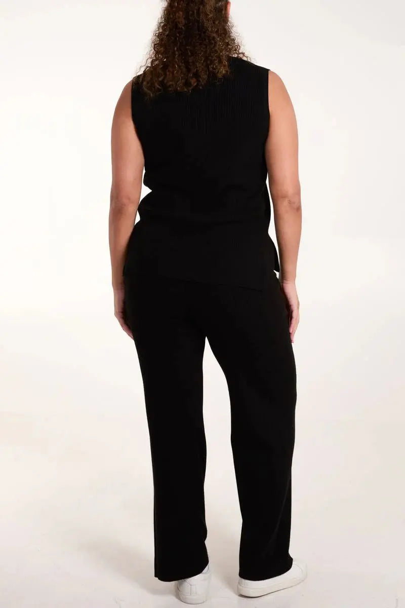 KNIT VEST & WIDE LEG TROUSER CO-ORD The Style Closet
