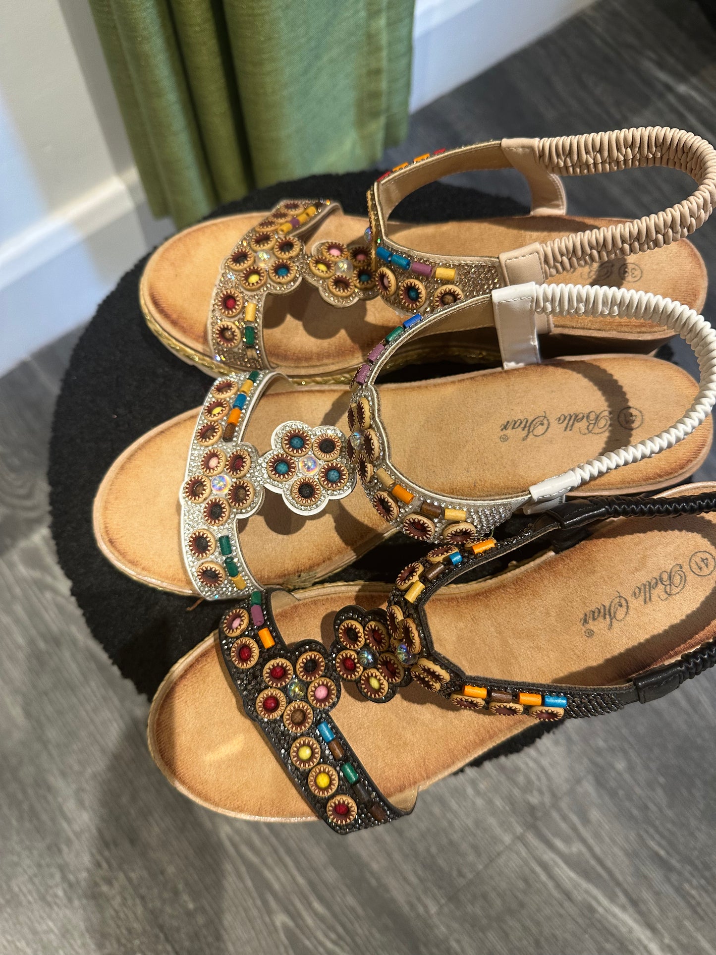 Low Wedge , padded sole sandals The Style Closet