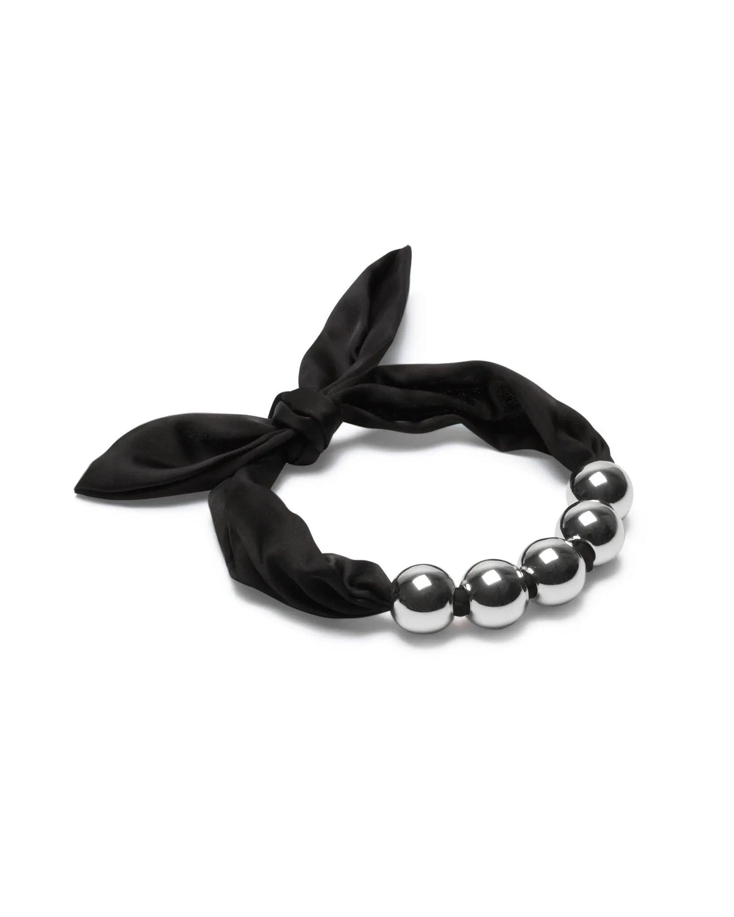 Herne Satin Ball Necklace | Silver The Style Closet