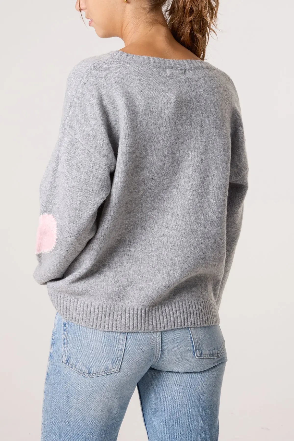 LOVE HEART STITCHING KNIT CARDIGAN The Style Closet