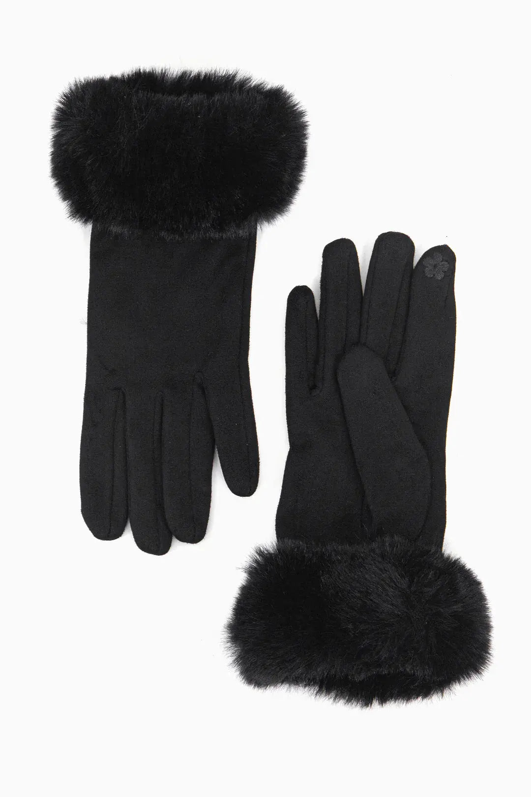 Luxurious Velvet Touchscreen Gloves with Faux Fur Cuff The Style Closet