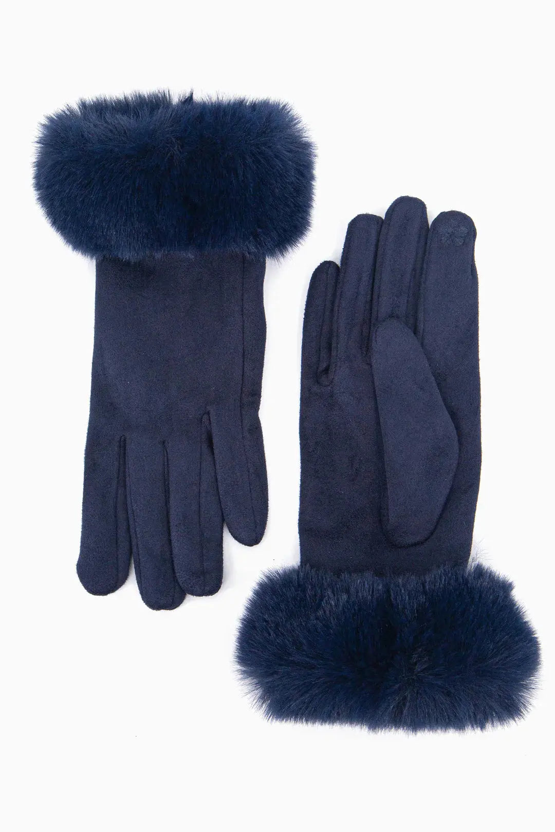 Luxurious Velvet Touchscreen Gloves with Faux Fur Cuff The Style Closet