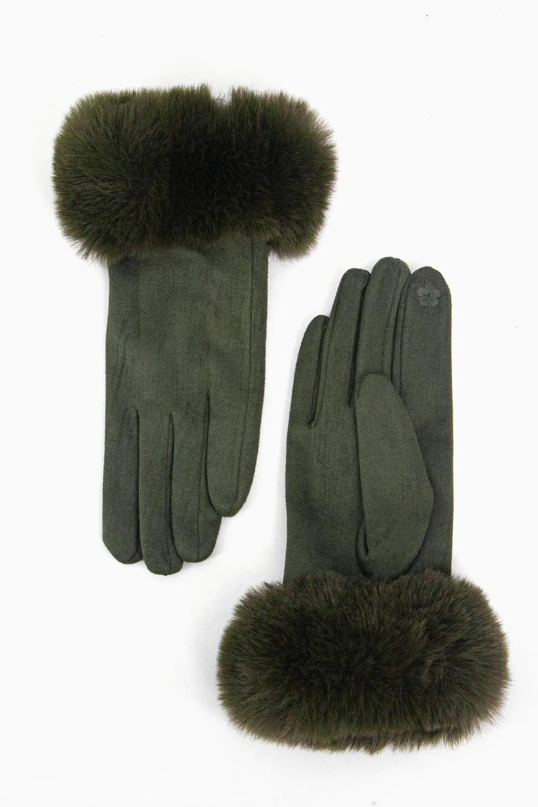 Luxurious Velvet Touchscreen Gloves with Faux Fur Cuff The Style Closet