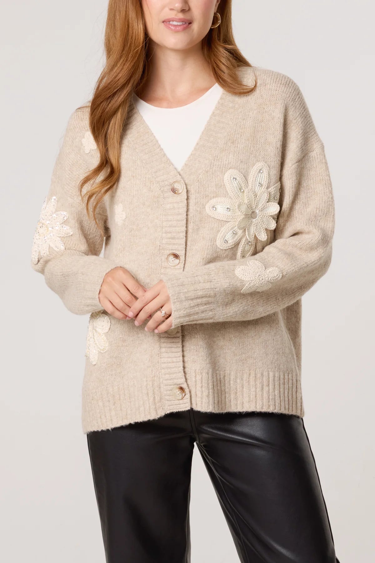 EMBLESHED FLOWER CARDIGAN