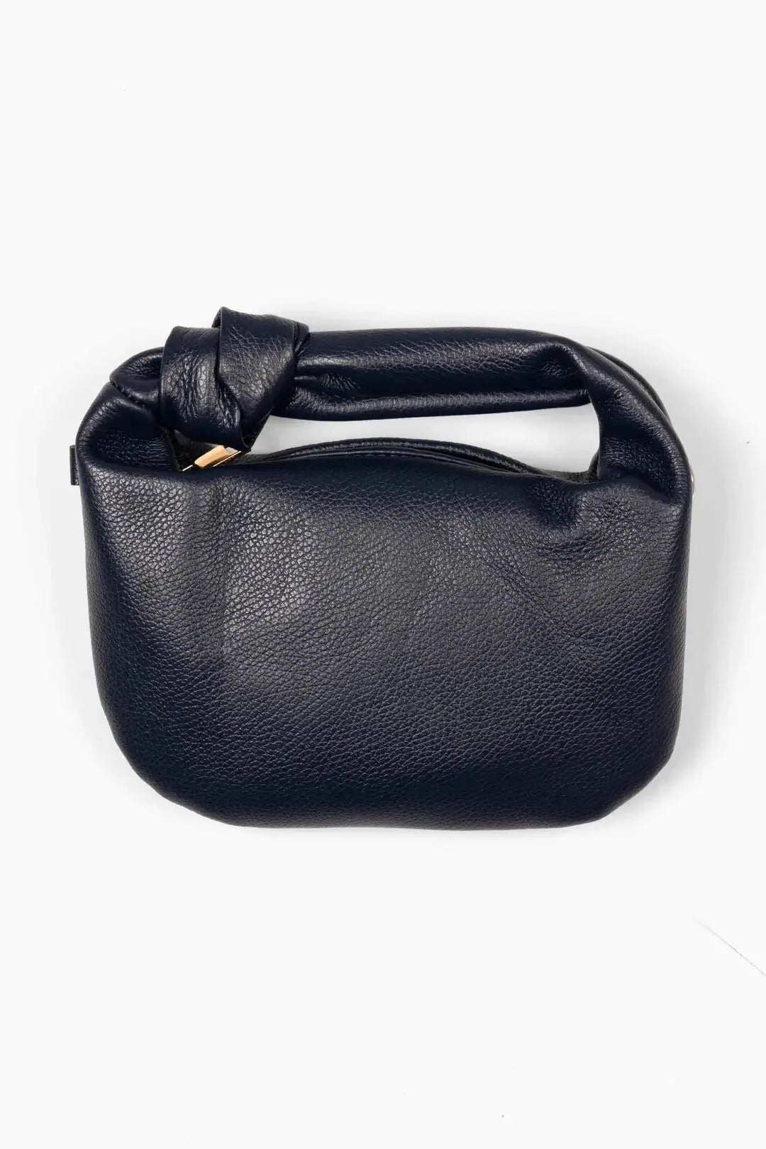 Pebbled Italian Leather Small Hobo Bag with Shoulder Strap The Style Closet