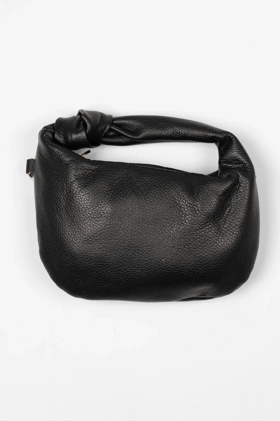 Pebbled Italian Leather Small Hobo Bag with Shoulder Strap The Style Closet