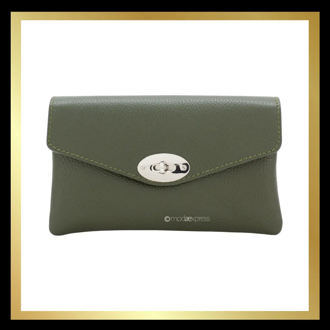 Double Compartment Leather Bag with Crossbody Silver Chain The Style Closet