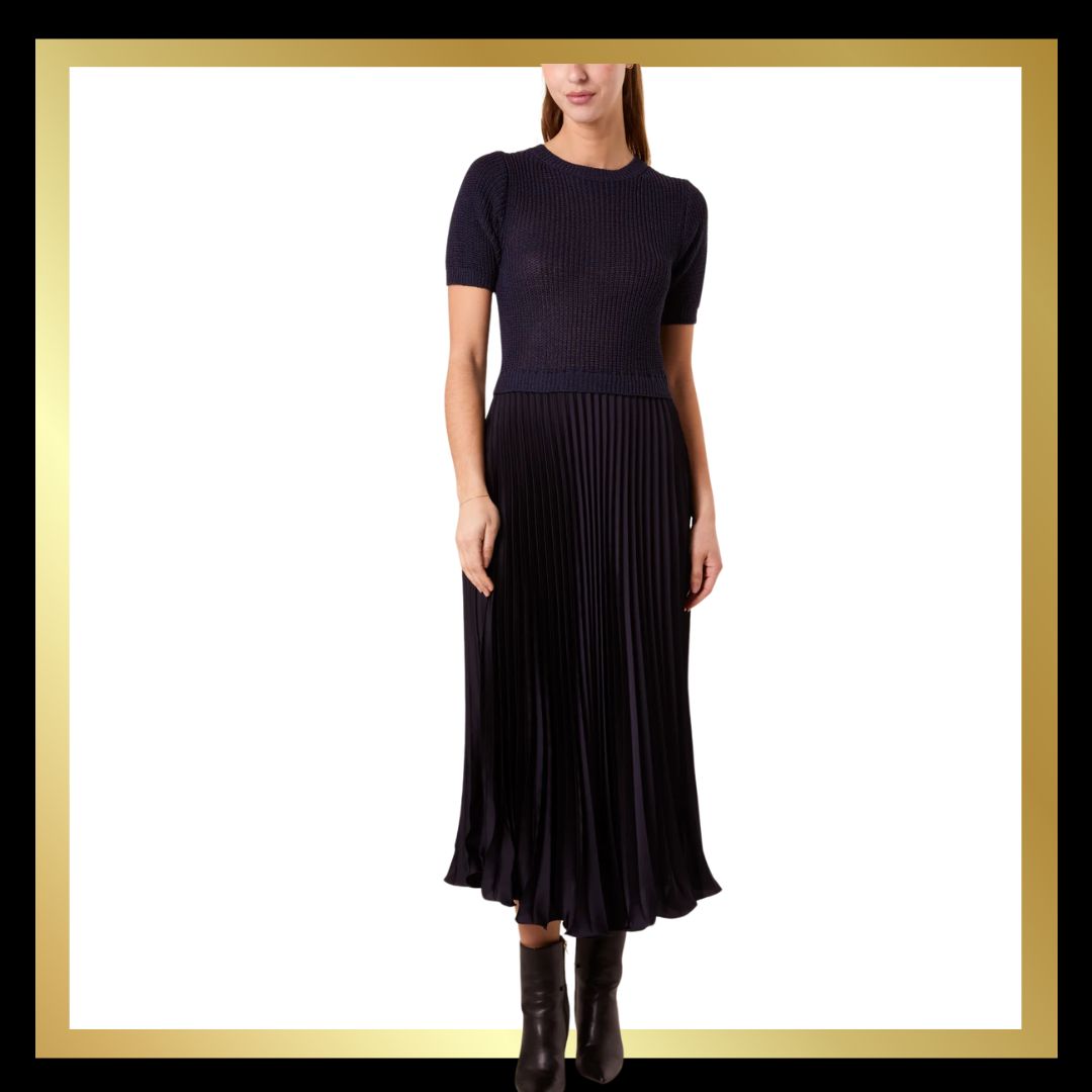 Short Sleeve Pleated Jumper Dress (6 colours)