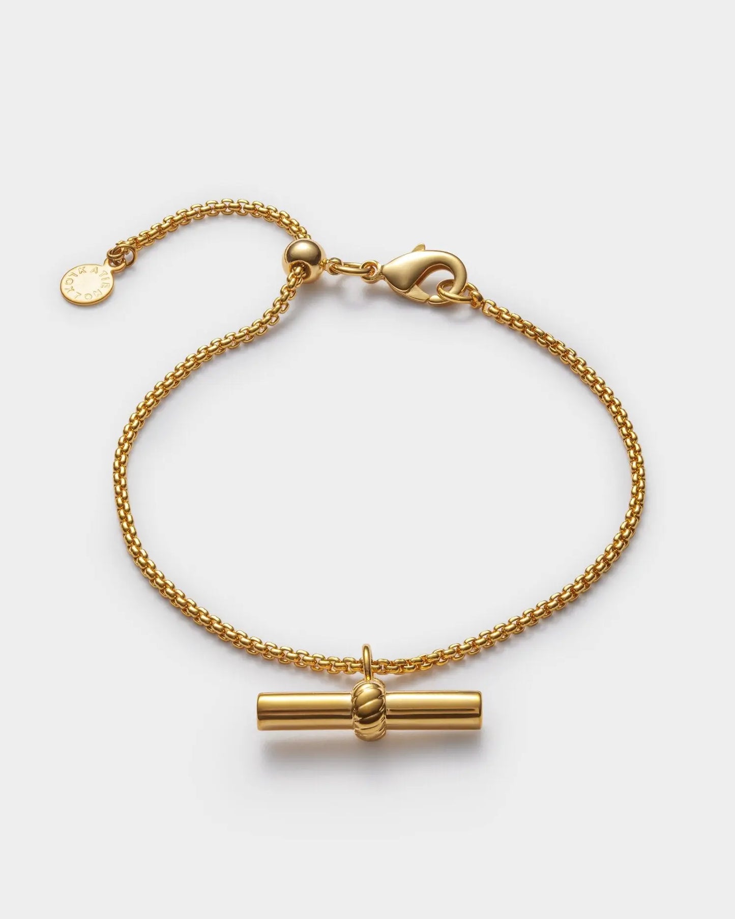 Katie LOXTON Themis Waterproof Gold T-Bar Bracelet The Style Closet