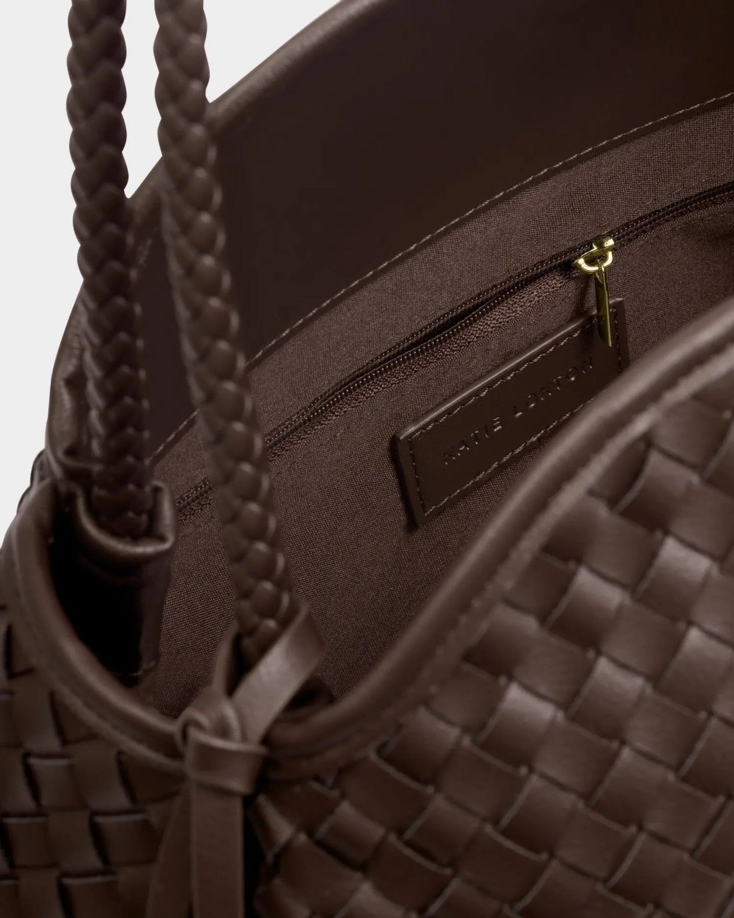 Nova Hand Woven Large Shoulder Bag in Chocolate The Style Closet