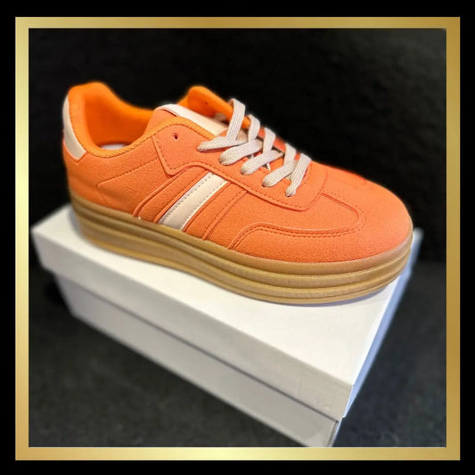 Orange Trainers The Style Closet