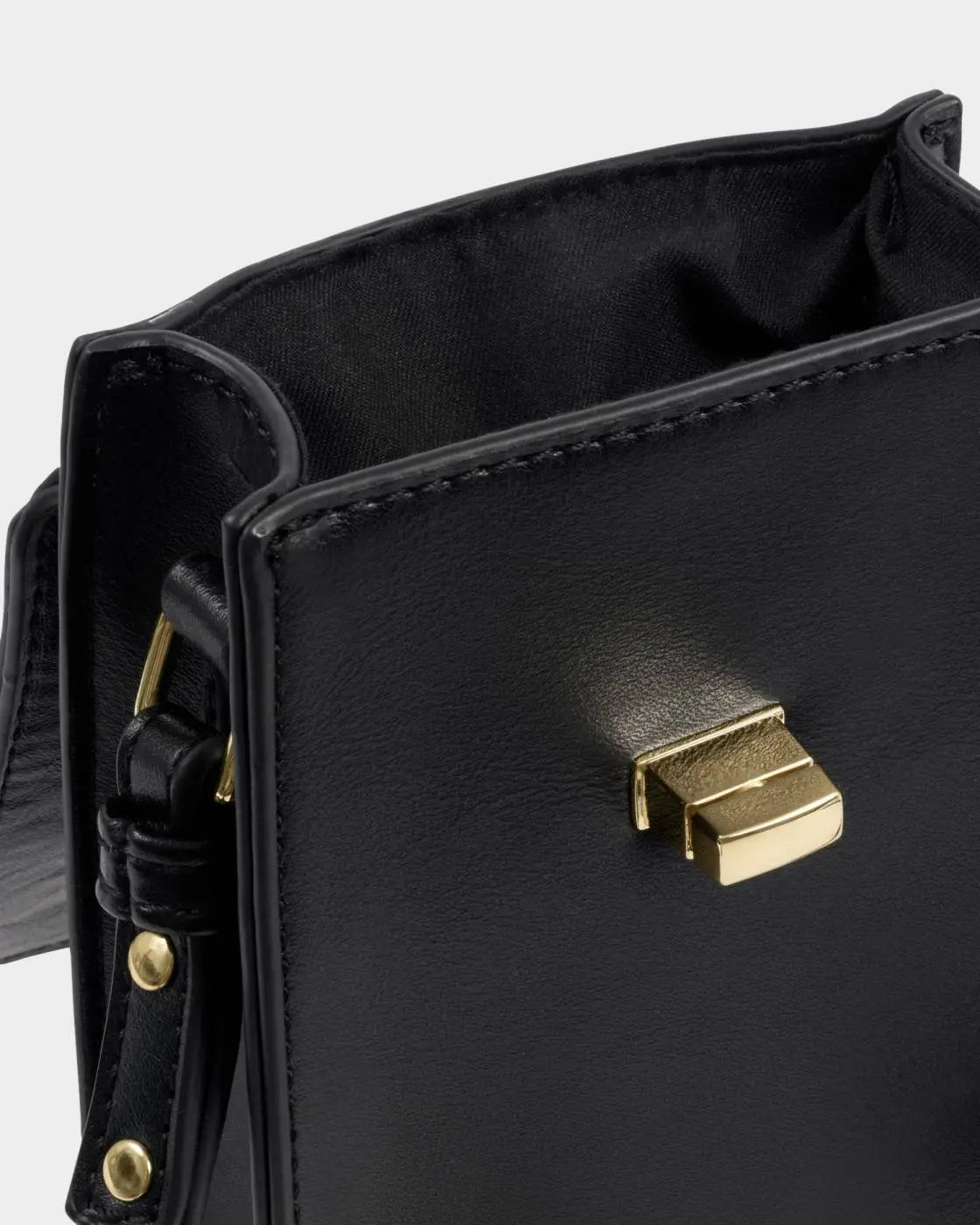 ORIN TWIST LOCK SLIM BAG BLACK The Style Closet