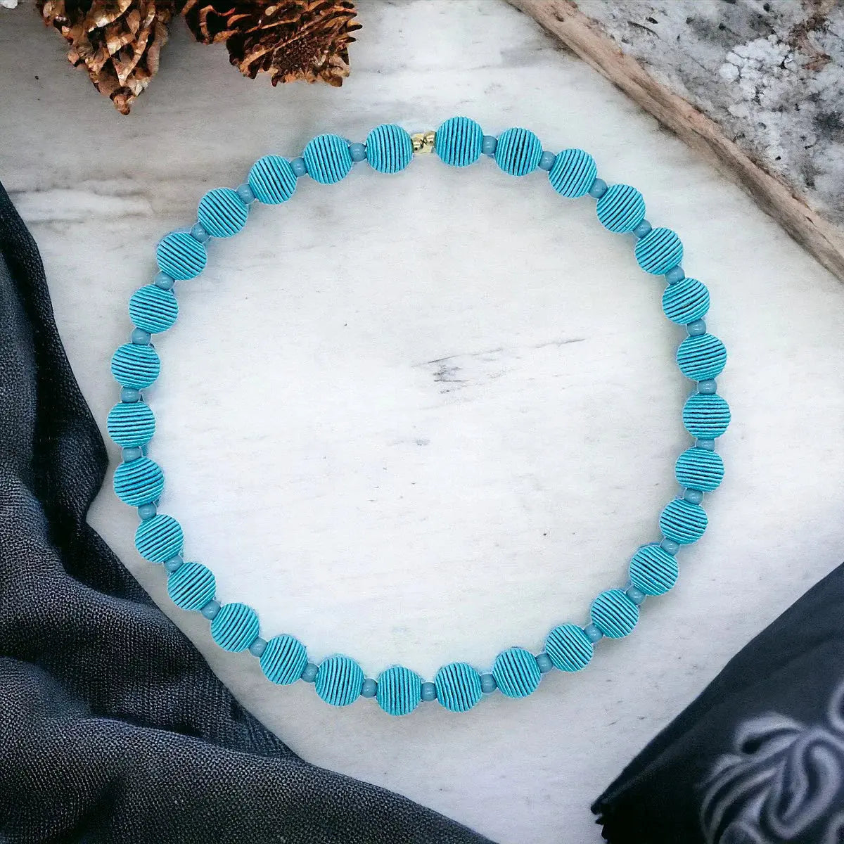 Woven Ball Necklace The Style Closet