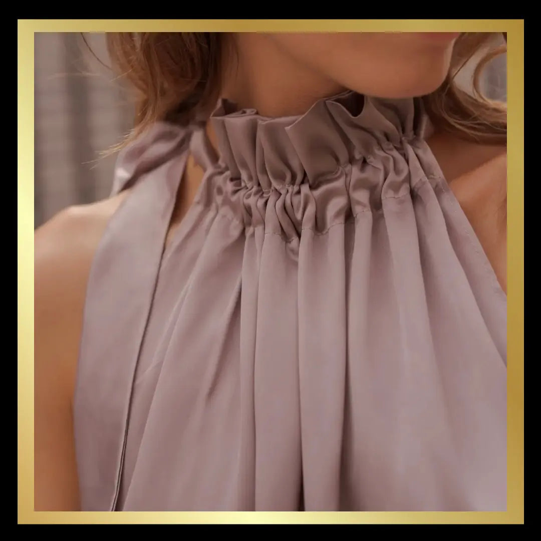 Satin Bow Tie Top The Style Closet