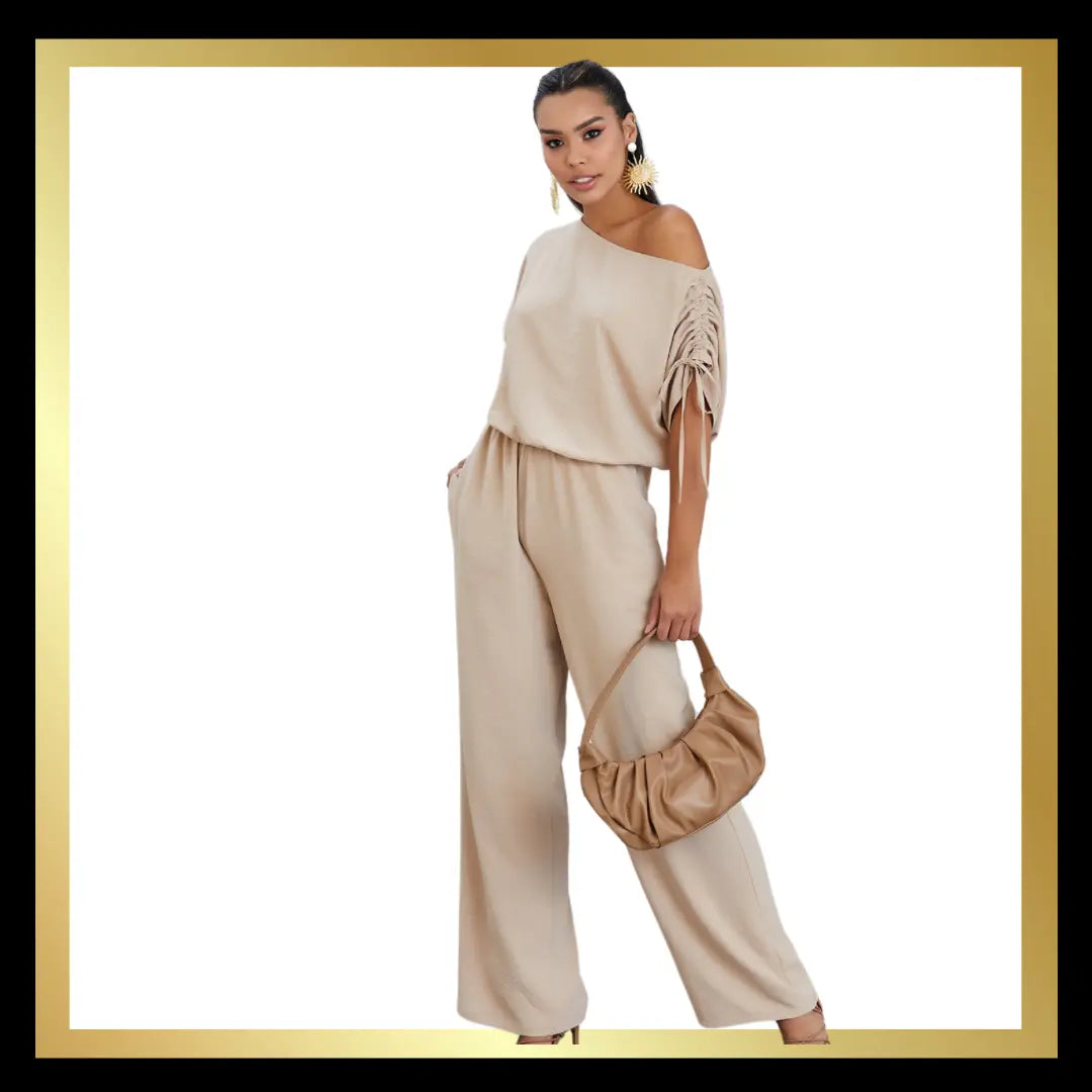 Off The Shoulder Jumpsuit The Style Closet