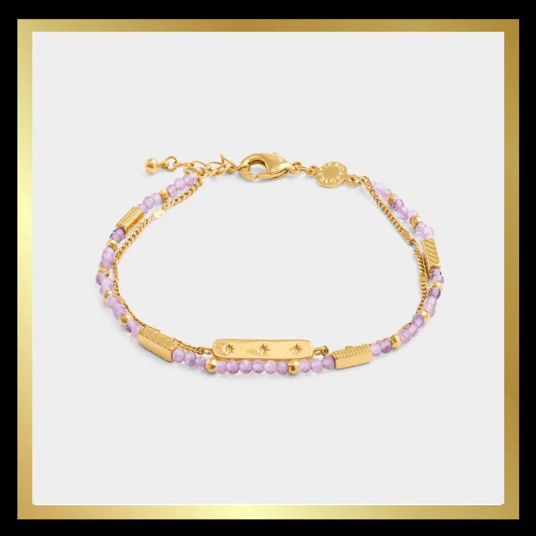 Waterproof Gold Birth month/Semi Precious Birthstone Bracelet The Style Closet