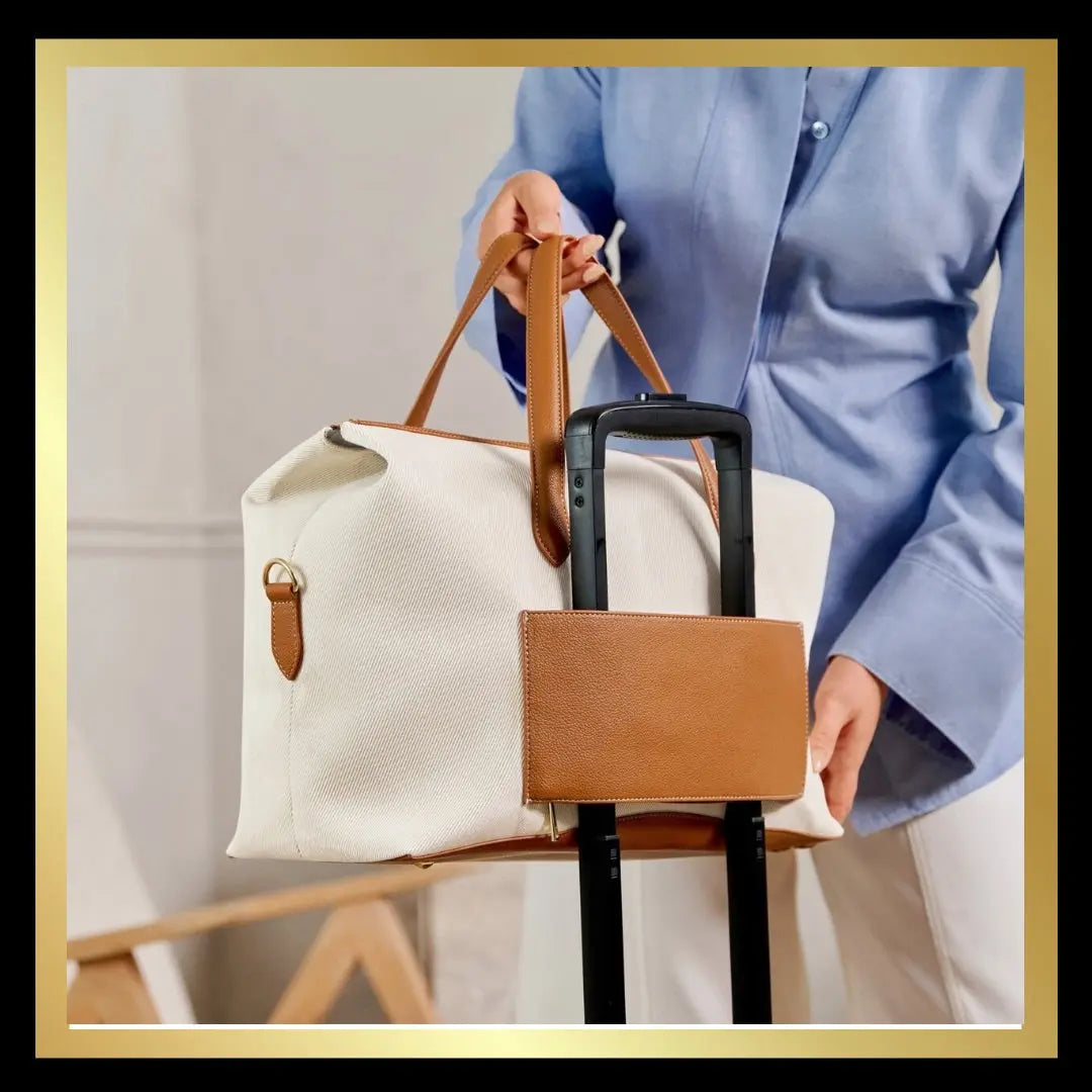 Canvass/Cognac Cabin Bag The Style Closet