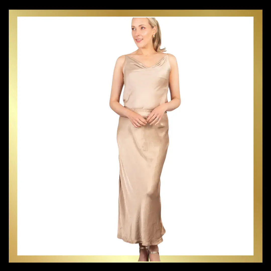 High quality bias cut Slip Skirt The Style Closet