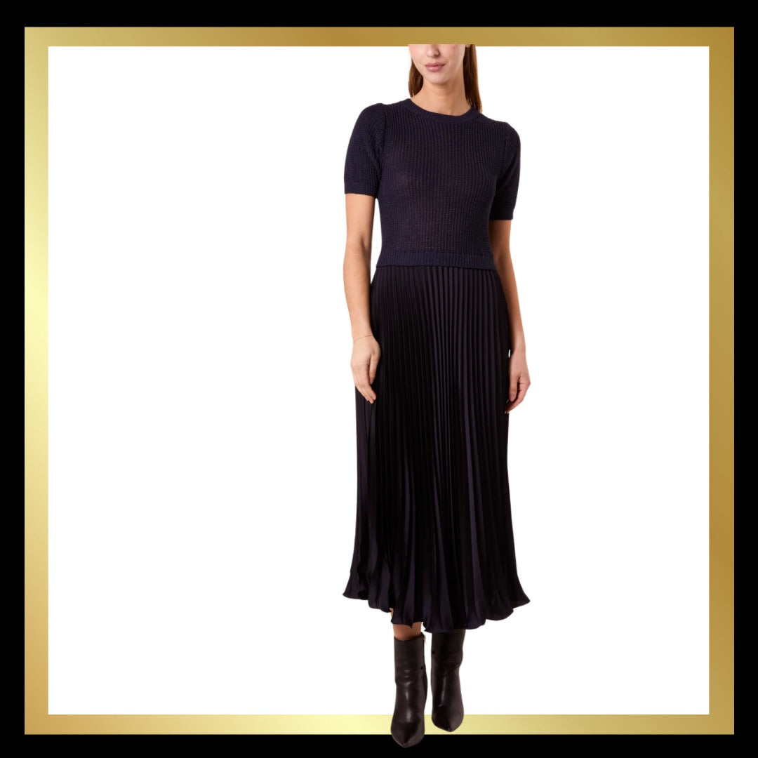 Short Sleeve Pleated Jumper Dress (6 colours)