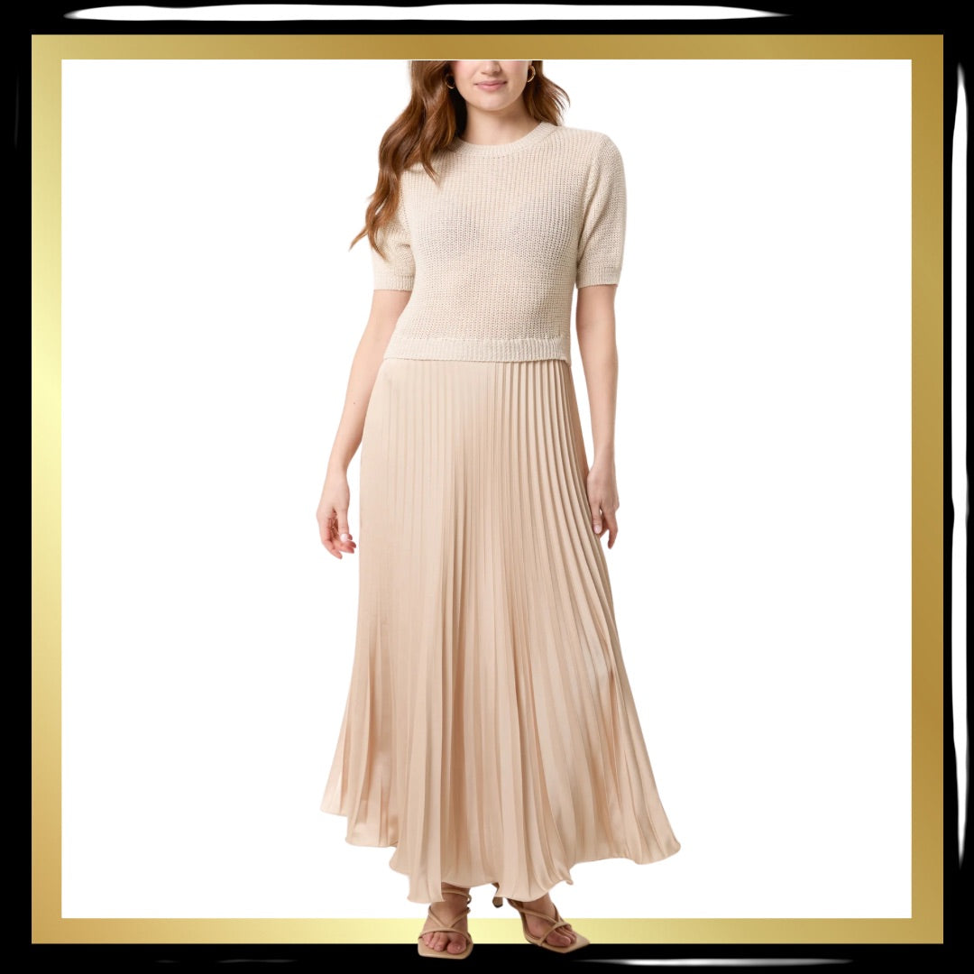 Short Sleeve Pleated Jumper Dress (6 colours)