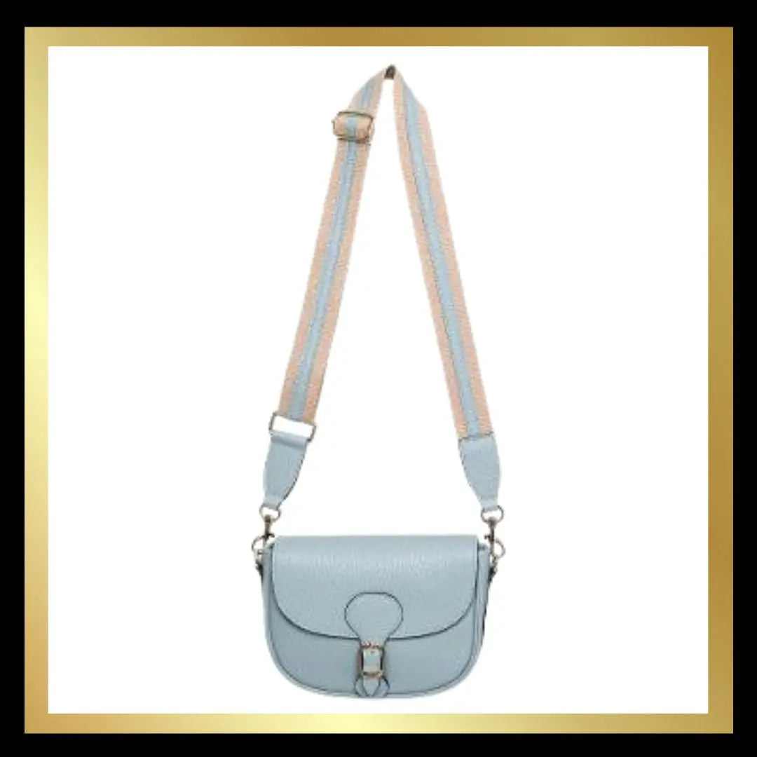 Leather Cross Body Bag with Matching Leather/Fabric Strap The Style Closet