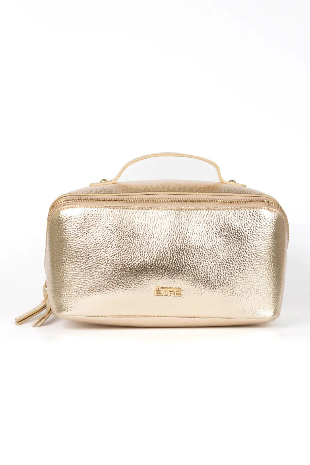 Mila Vanity Case - Metallic Faux Leather The Style Closet
