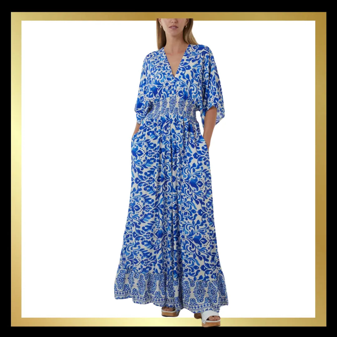 BAROQUE TIE BACK SHIRRED
WIDE LEG JUMPSUIT The Style Closet
