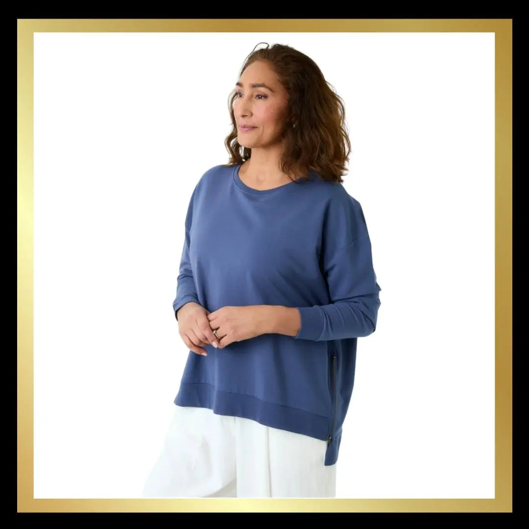 Plain Sweatshirts with Zip Detail - The Style Closet
