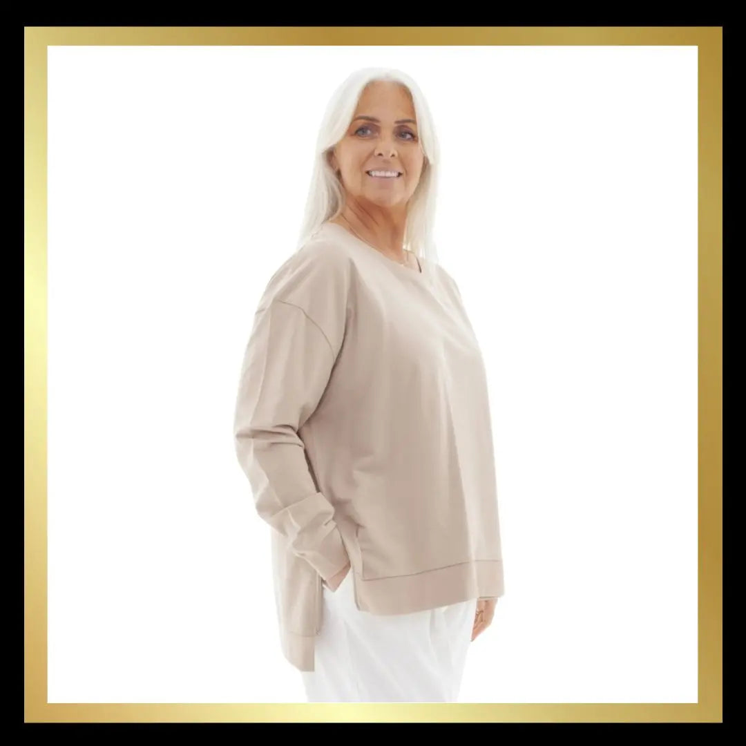 Plain Sweatshirts with Zip Detail - The Style Closet