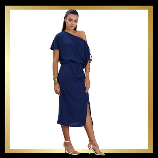 Off The Shoulder MIDI Dress The Style Closet