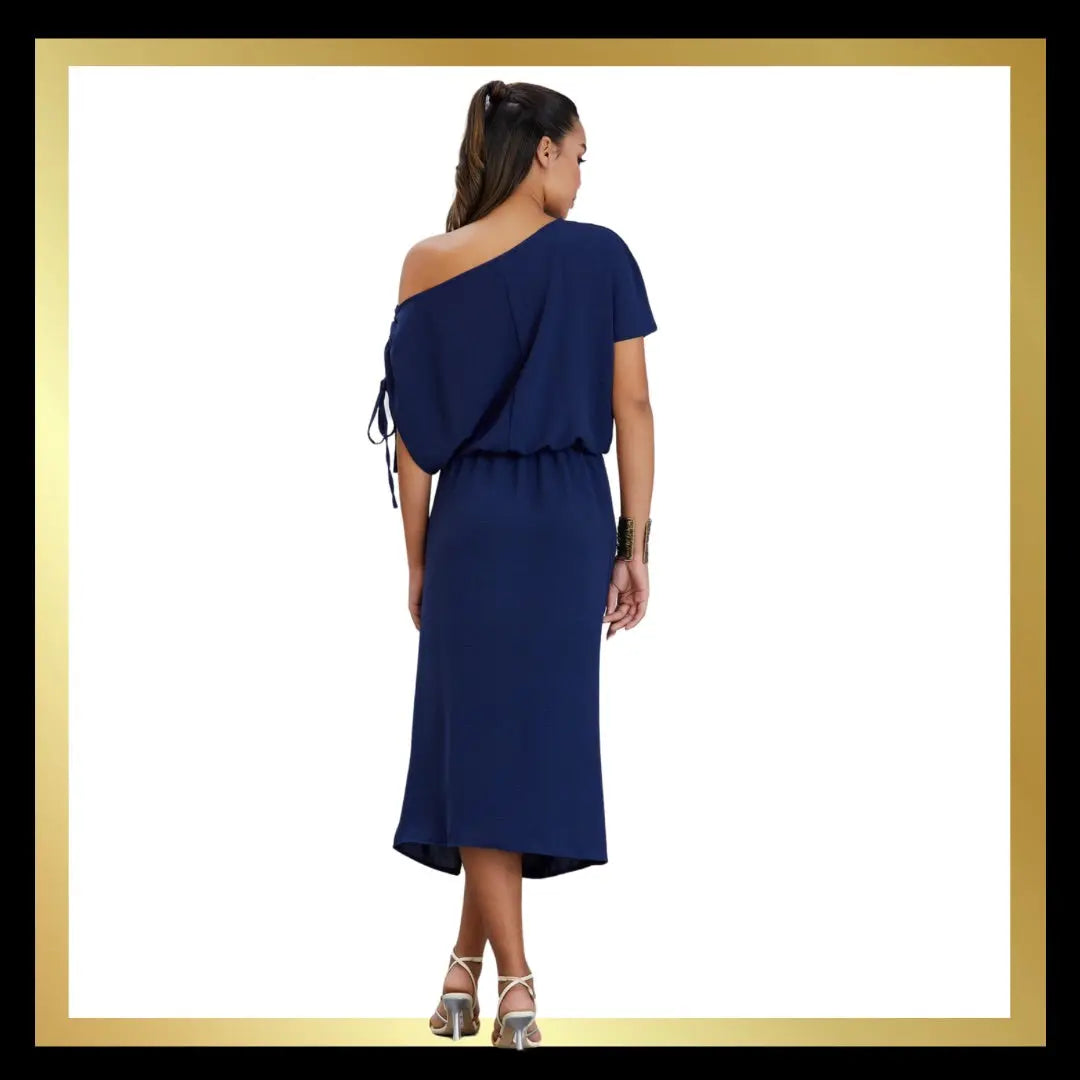 Off The Shoulder MIDI Dress The Style Closet