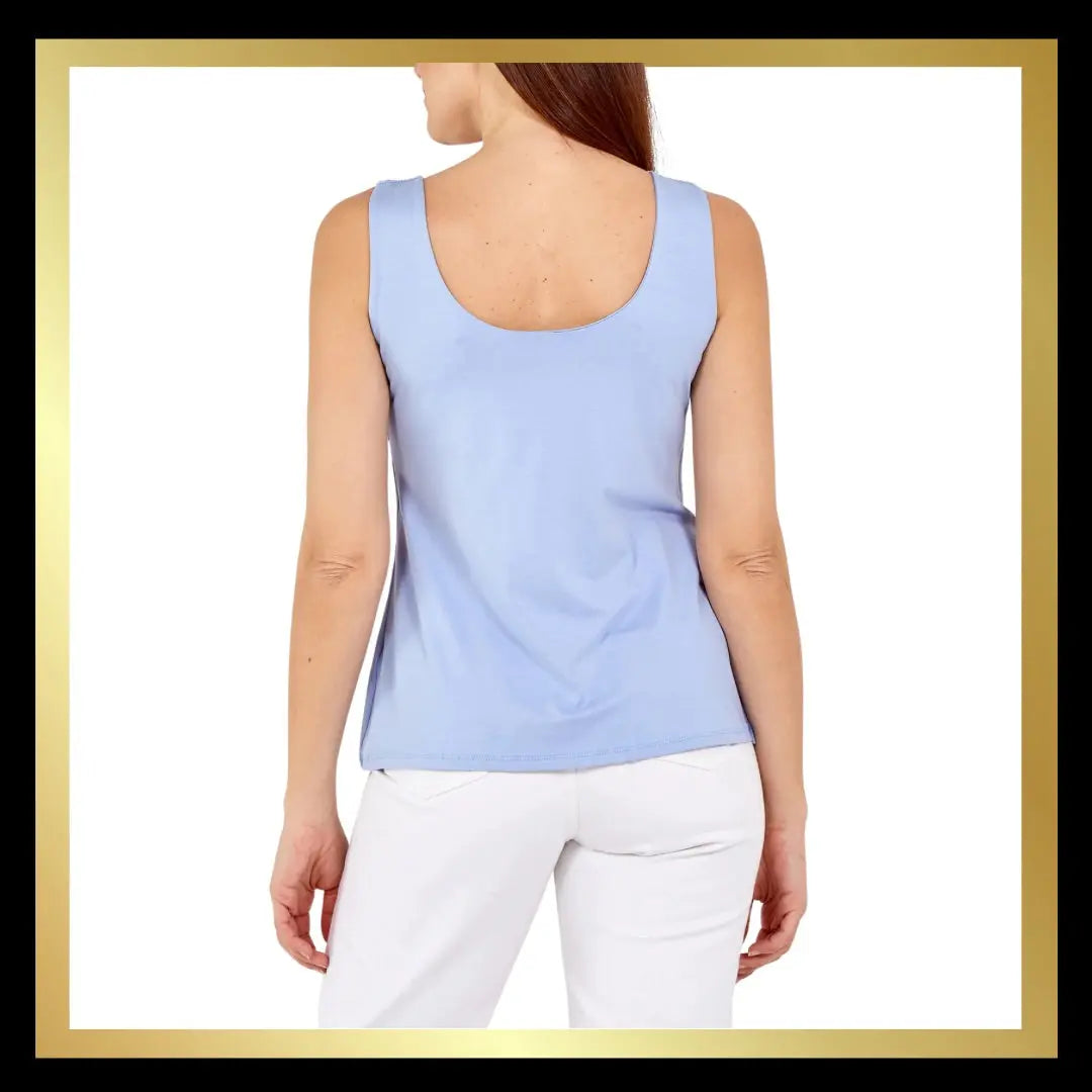 Scoop Neck Double lined Vest Tops The Style Closet