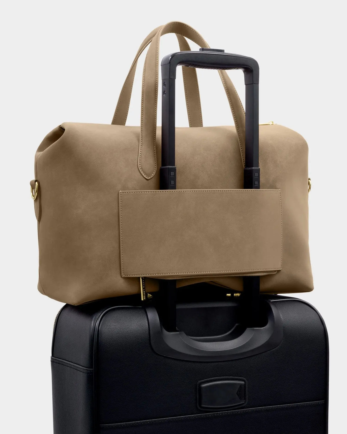 Duo Suedette Sunglasses Case in Taupe The Style Closet