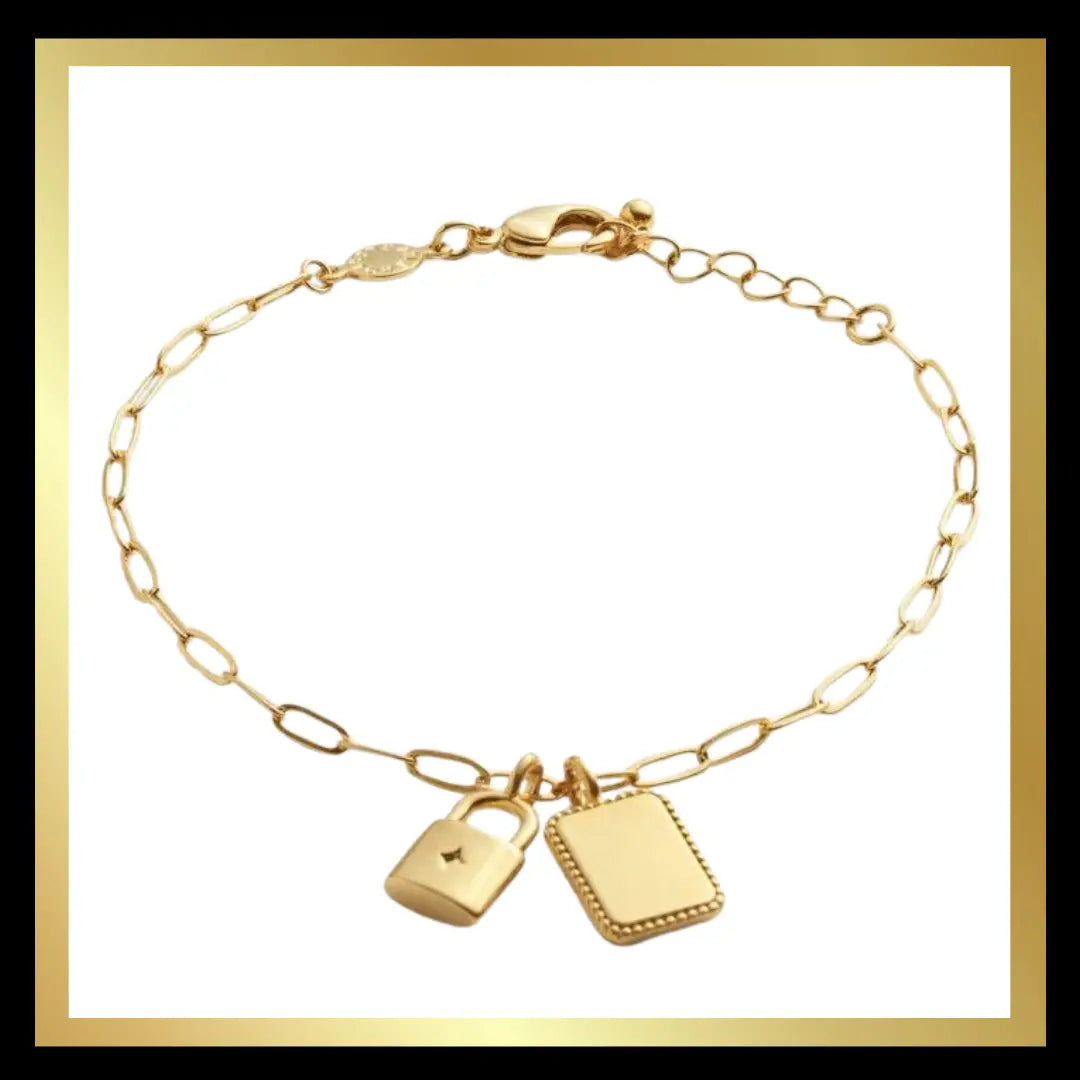 'Inner Strength' Waterproof Gold Charm Bracelet by Katie Loxton Katie Loxton