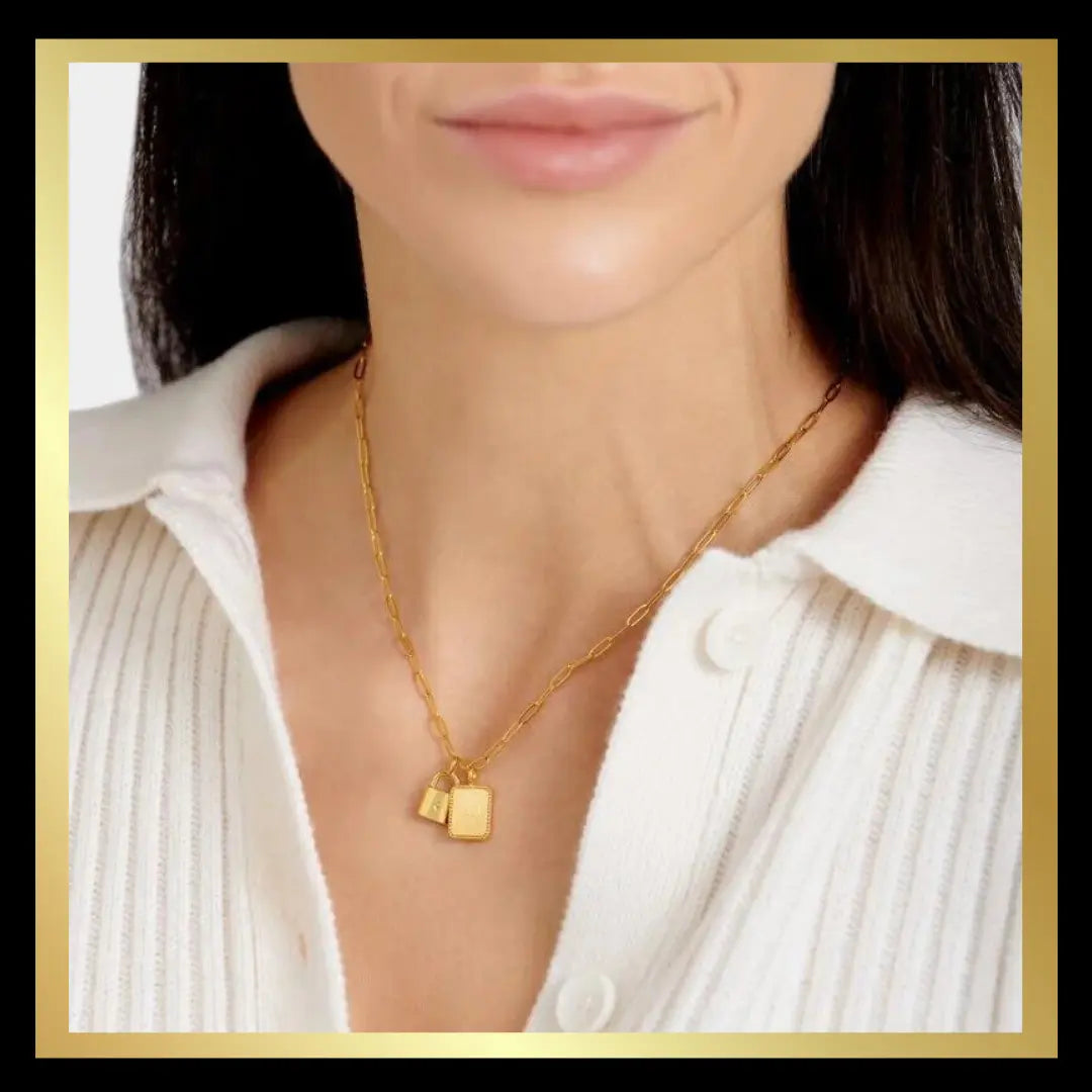 'Inner Strength' Waterproof Gold Charm Necklace by Katie Loxton Katie Loxton