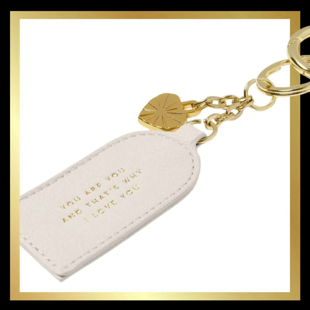 Keepsake Charm Keyring "Love' in Off White by Katie Loxton Katie Loxton