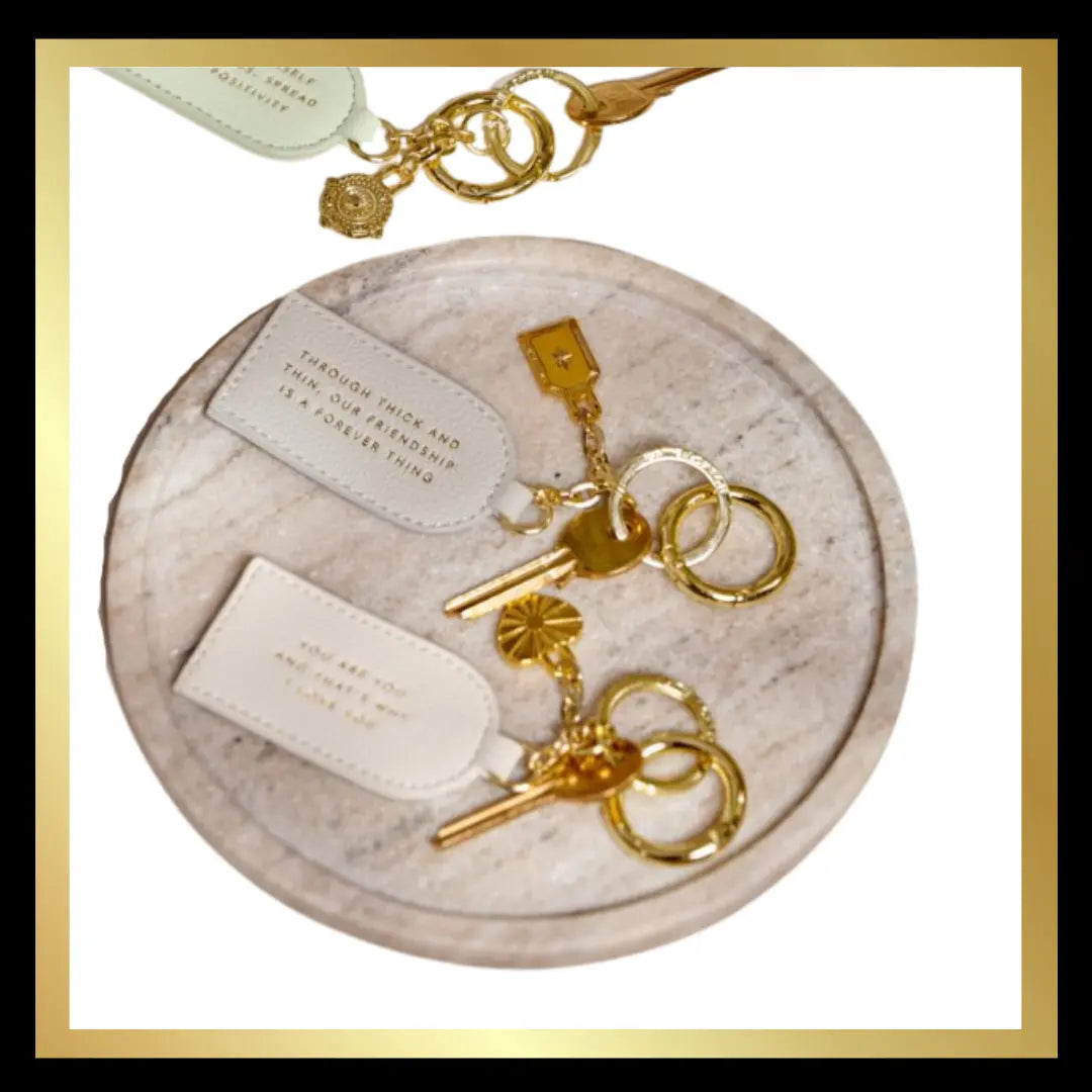 Keepsake Charm Keyring "Love' in Off White by Katie Loxton Katie Loxton