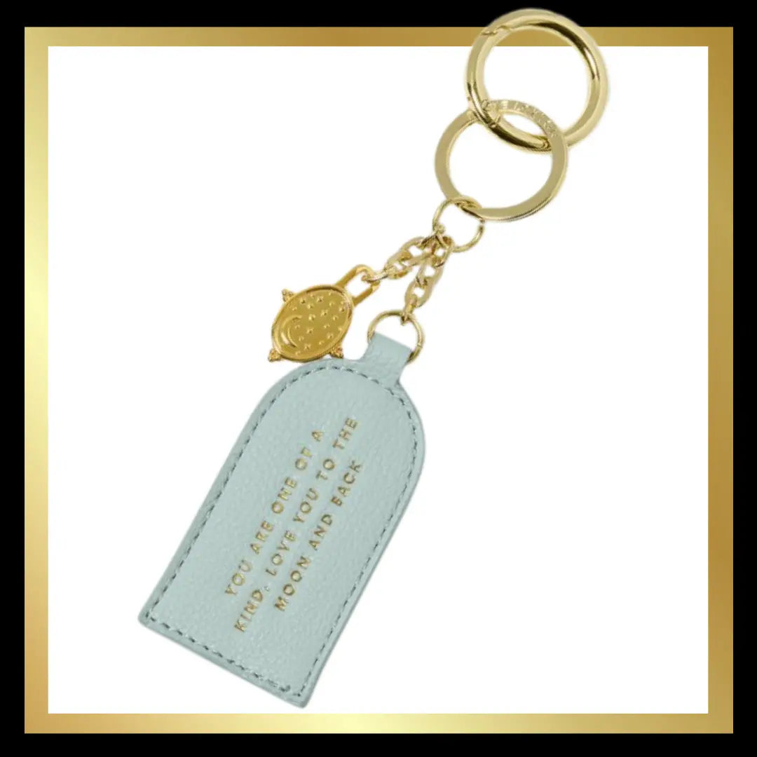 Keepsake Charm Keyring "Love You To The Moon And Back' in Light Duck Egg by Katie Loxton Katie Loxton