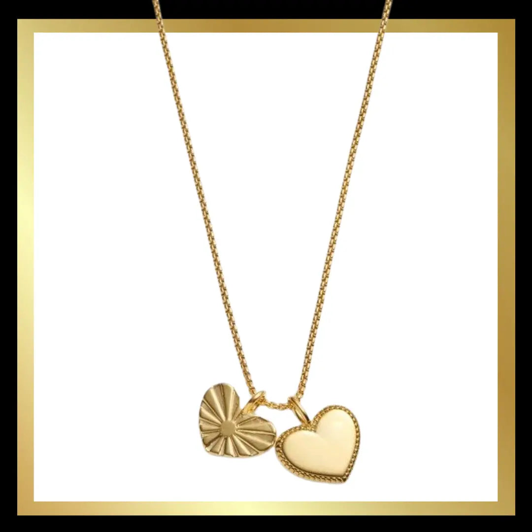 'Love About All' Waterproof Gold Charm Necklace by Katie Loxton The Style Closet