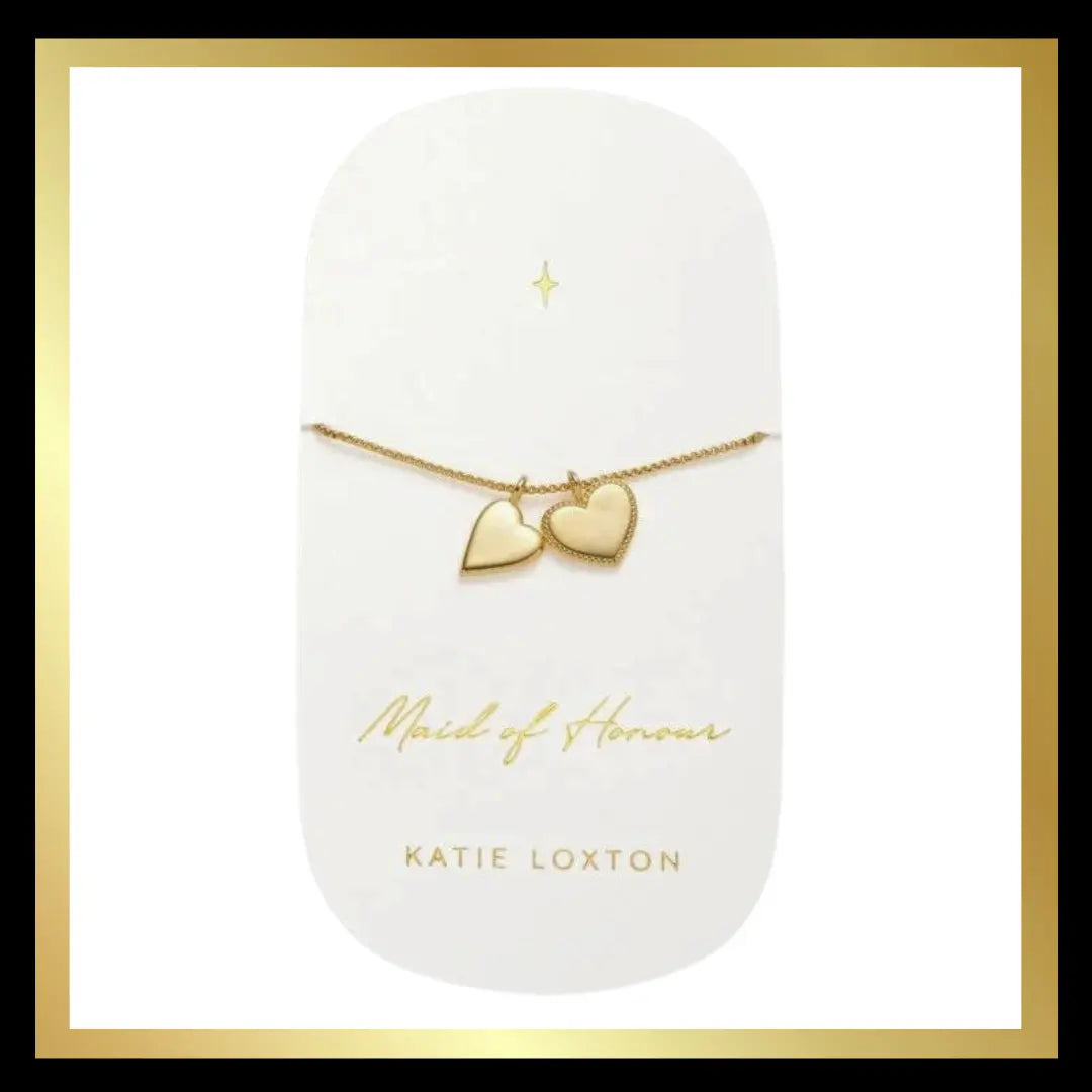 'Maid of Honour' Waterproof Gold Charm Bracelet by Katie Loxton Katie Loxton
