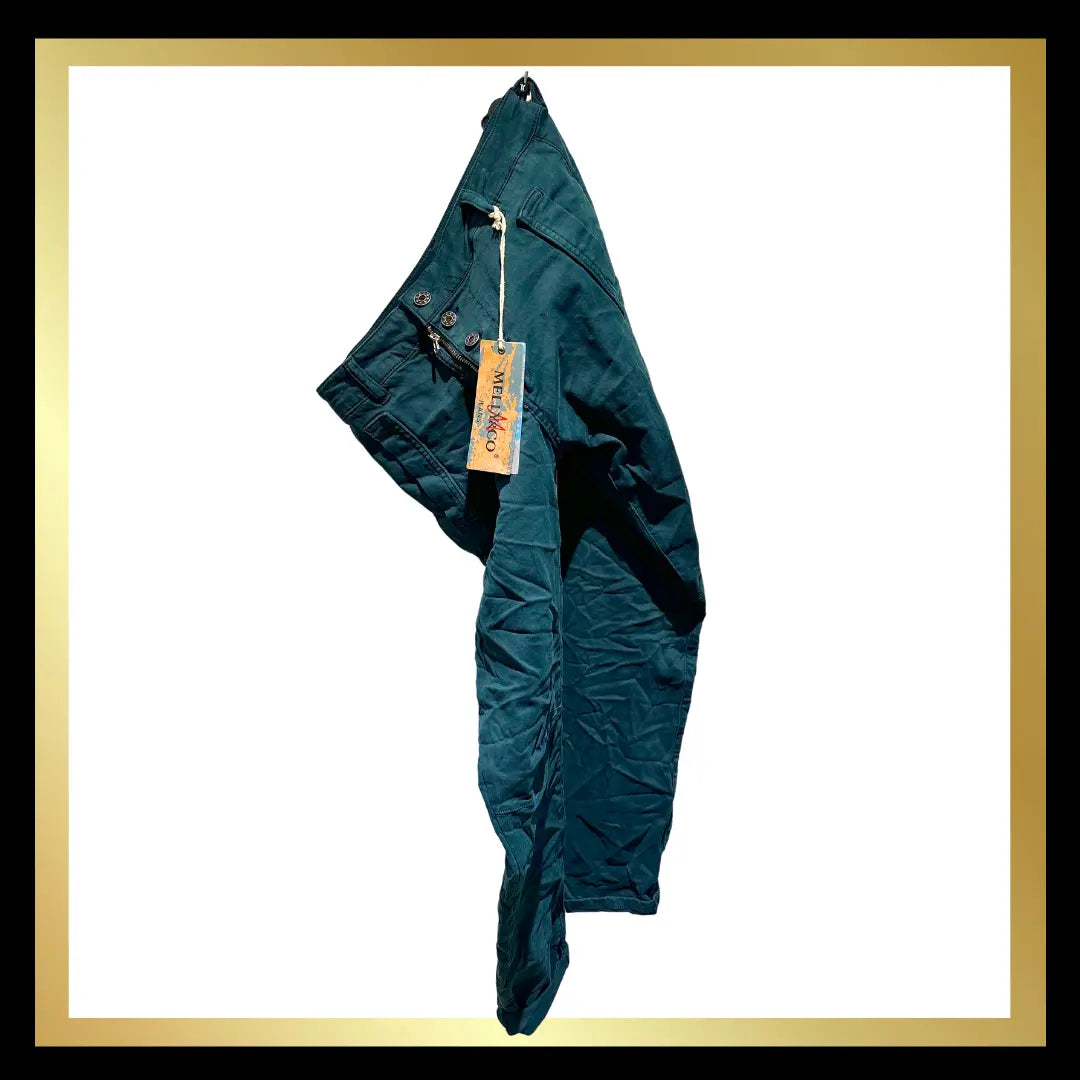 Melly & Co Zip Button Jeans - Teal The Style Closet