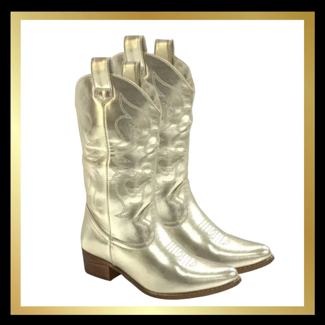 Metallic gold cowboy boots online