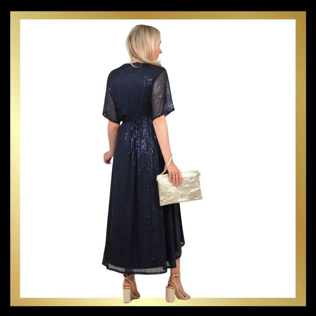 Wrap Sequin Dress The Style Closet