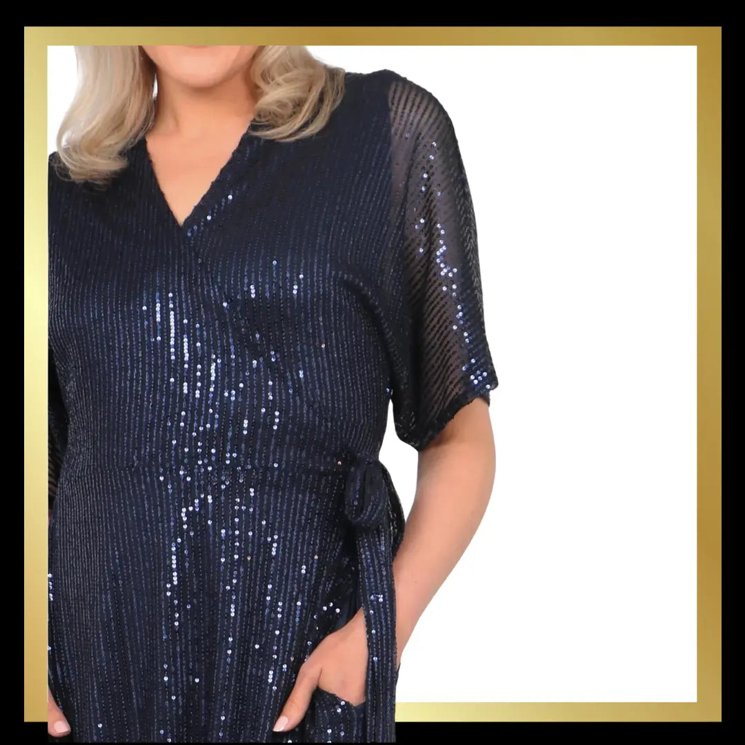 Wrap Sequin Dress The Style Closet
