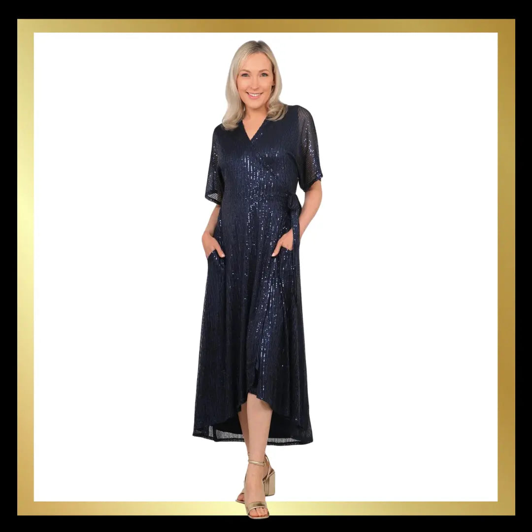 Wrap Sequin Dress The Style Closet